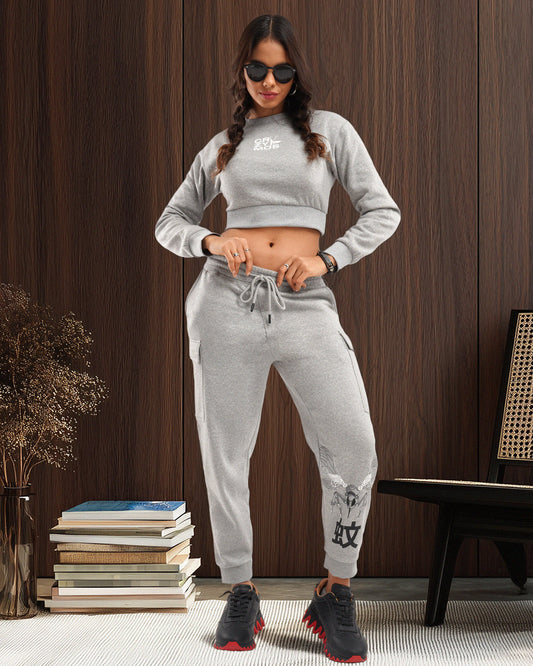Unrestricted Crop Sweat - Grey