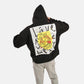 Medusa Oversized Fleece Applique Hoodie in Black - Crazy Mosquitoes