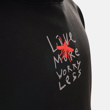 Medusa Oversized Fleece Applique Hoodie in Black - Crazy Mosquitoes