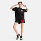 Mumbai Drop Shoulder Terry T-Shirt in Black - Womens - Crazy Mosquitoes