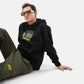 Music Mos Oversized Fleece Hoodie in Black - Crazy Mosquitoes