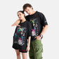 Psy Bear Oversized Terry T-Shirt in Black - Womens - Crazy Mosquitoes