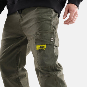 Washed Cargos in Olive - Crazy Mosquitoes